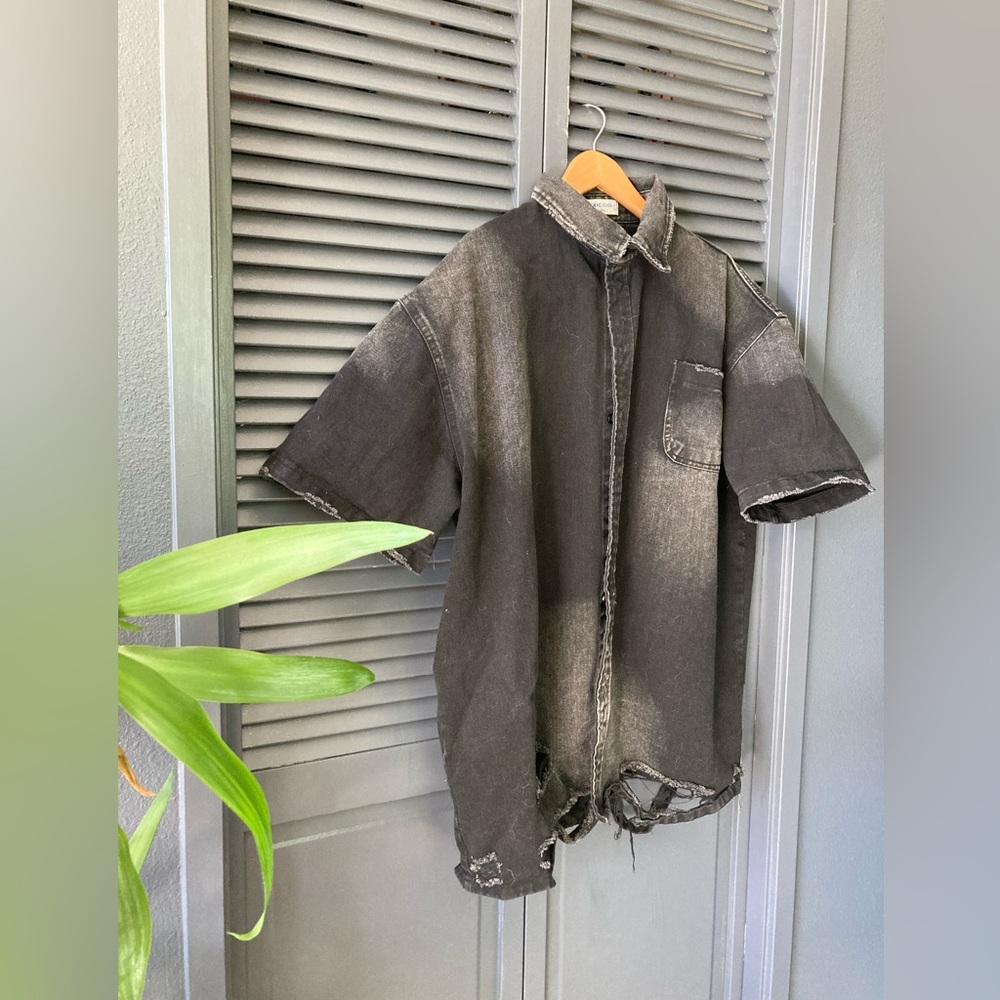 Aelfric Eden Black Denim Shirt